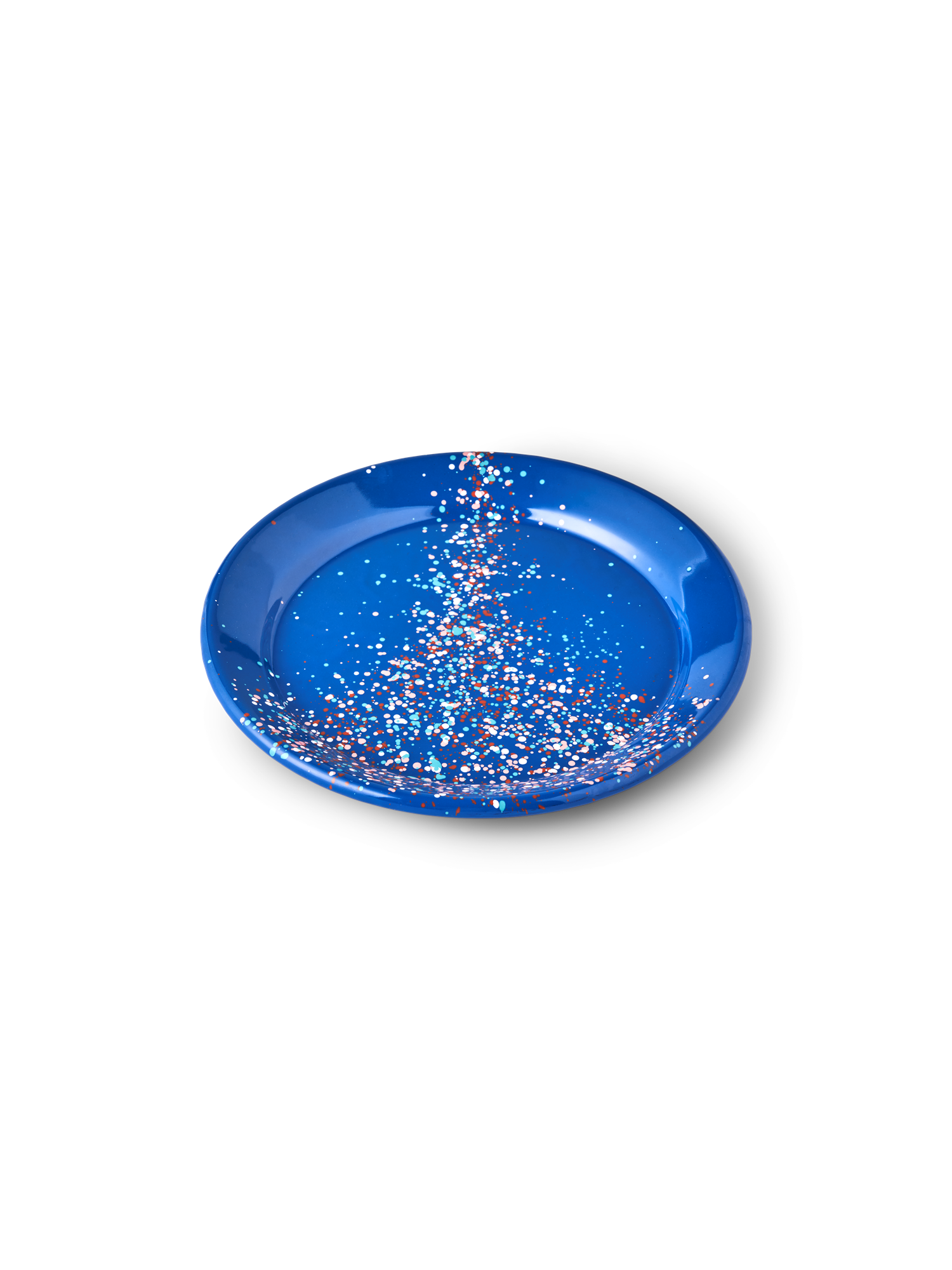 Flow Fest tallerken Ø25,5 - blå | Emaljeret stål. Ø25,5 cm. | Electric Blue | Kapka