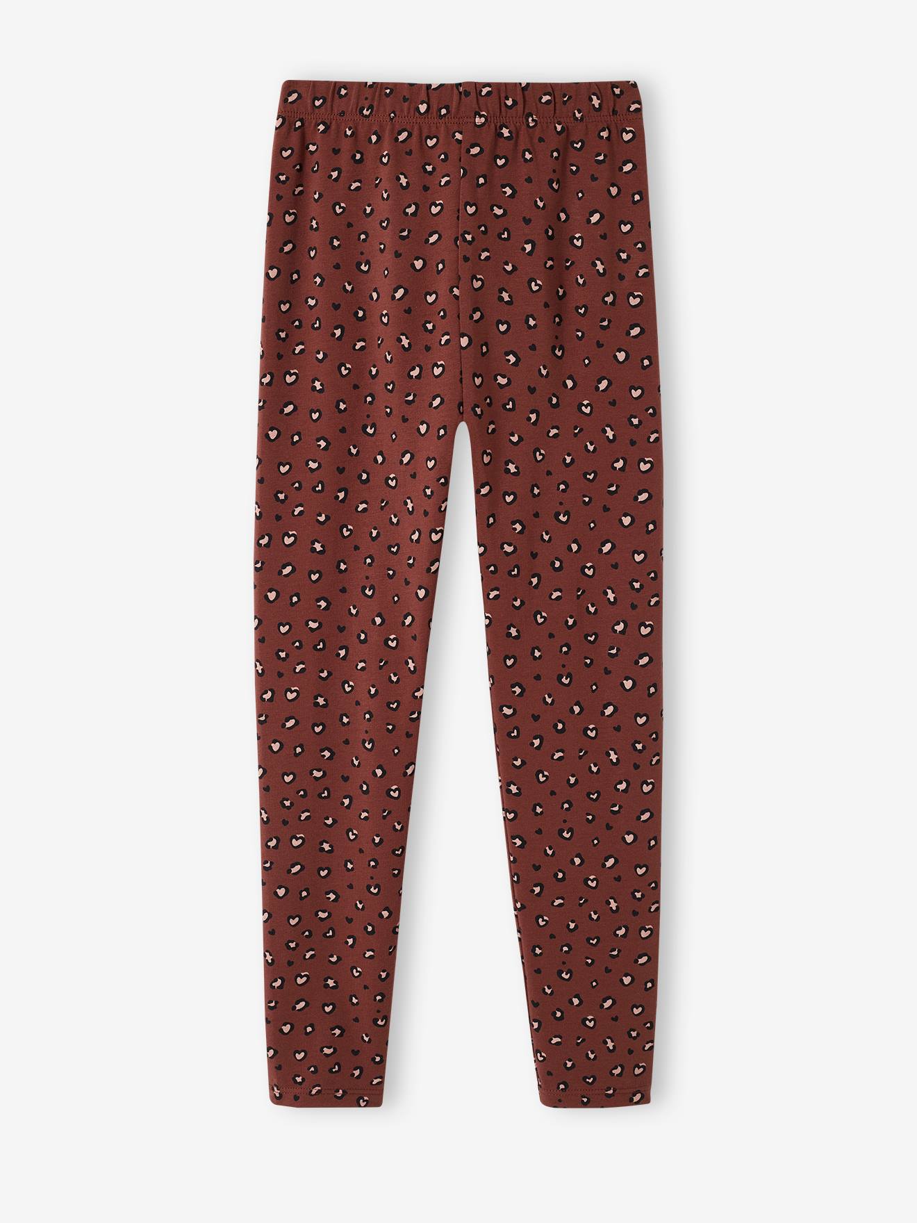 Leggings com estampa de chocolate para meninas