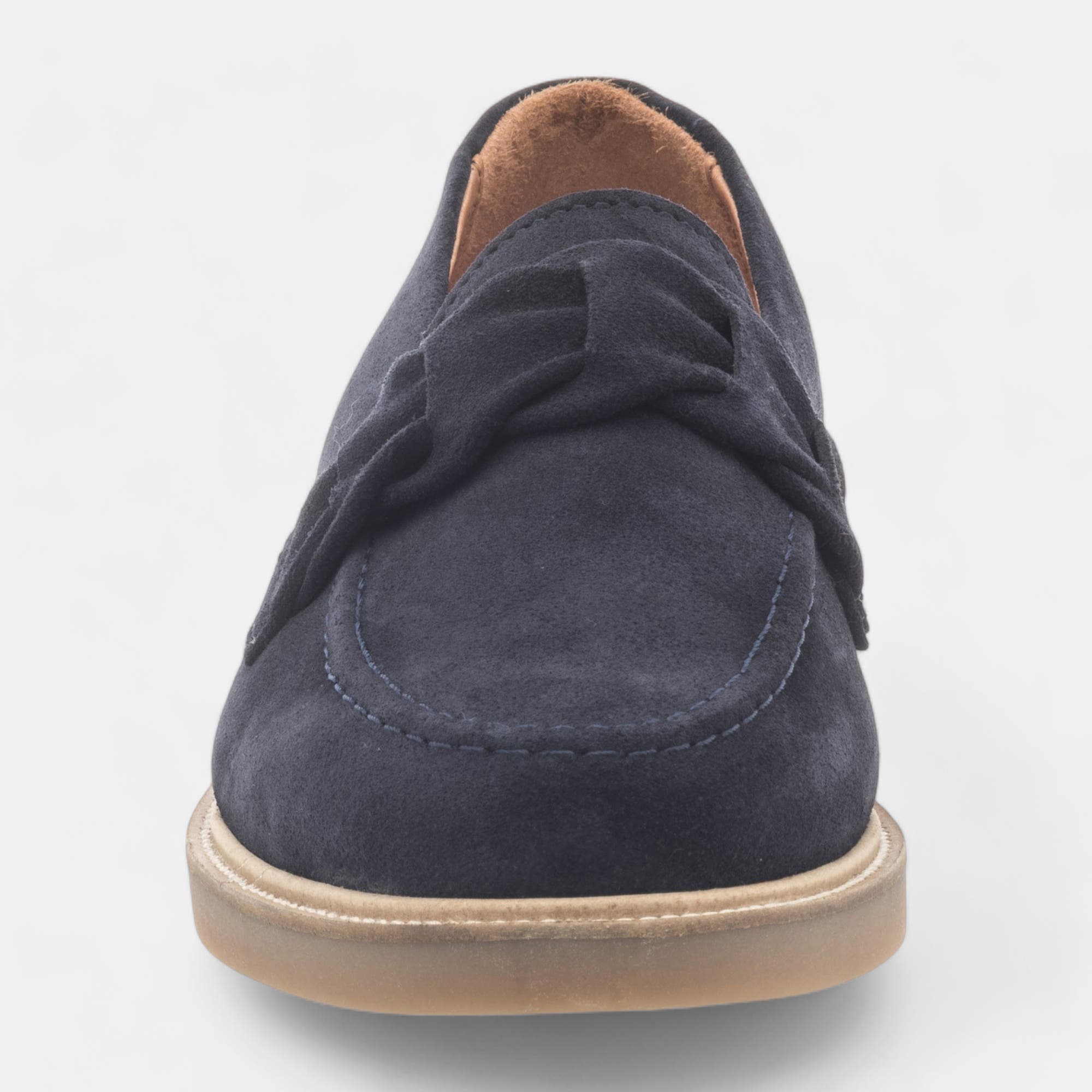 Mocassins Femme en cuir bleu marine
