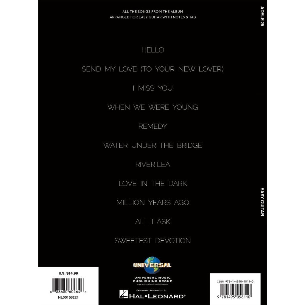 Hal Leonard Adele 25 songboek voor gitaar