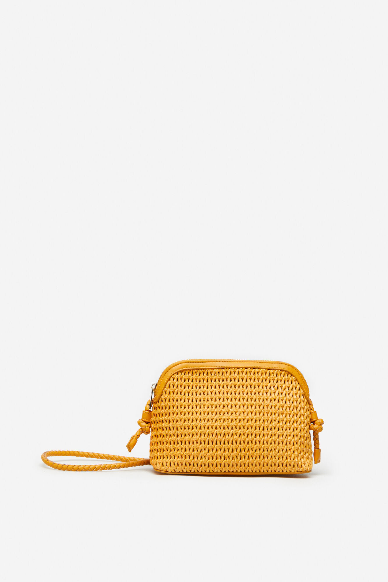 Bolsa de ombro trançada - Amarela