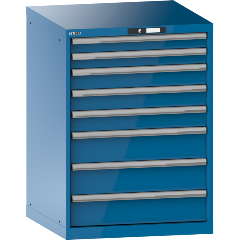 Armoire à tiroirs Lista 36x36E H 100 x L 71,7 x P 72,5 cm 8 tiroirs (2 x 7,5, 3 x 10 et 3 x 15 cm) Key Lock