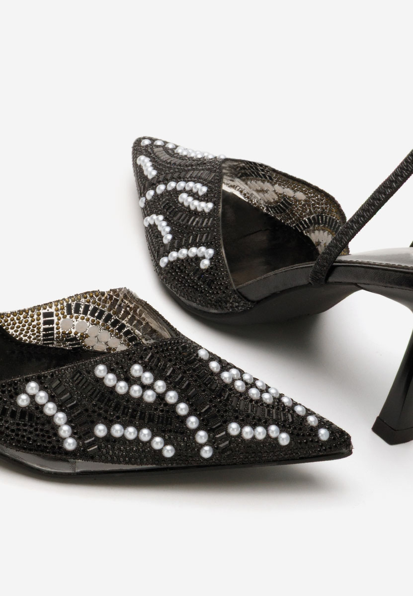 Chaussures à talon fin noirs Lusinda