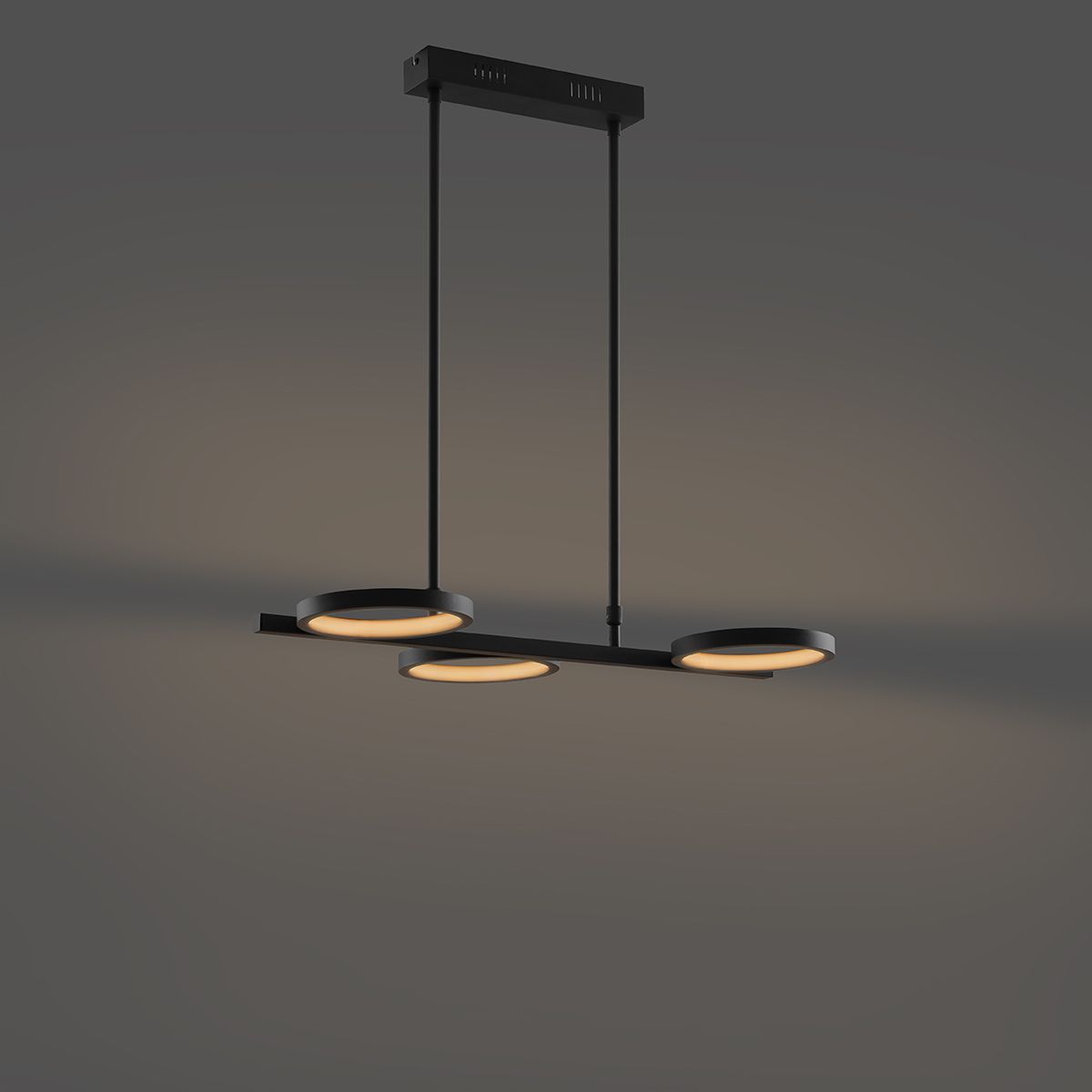 Moderne hanglamp zwart incl. LED 3-staps dimbaar 3-lichts - Vivé