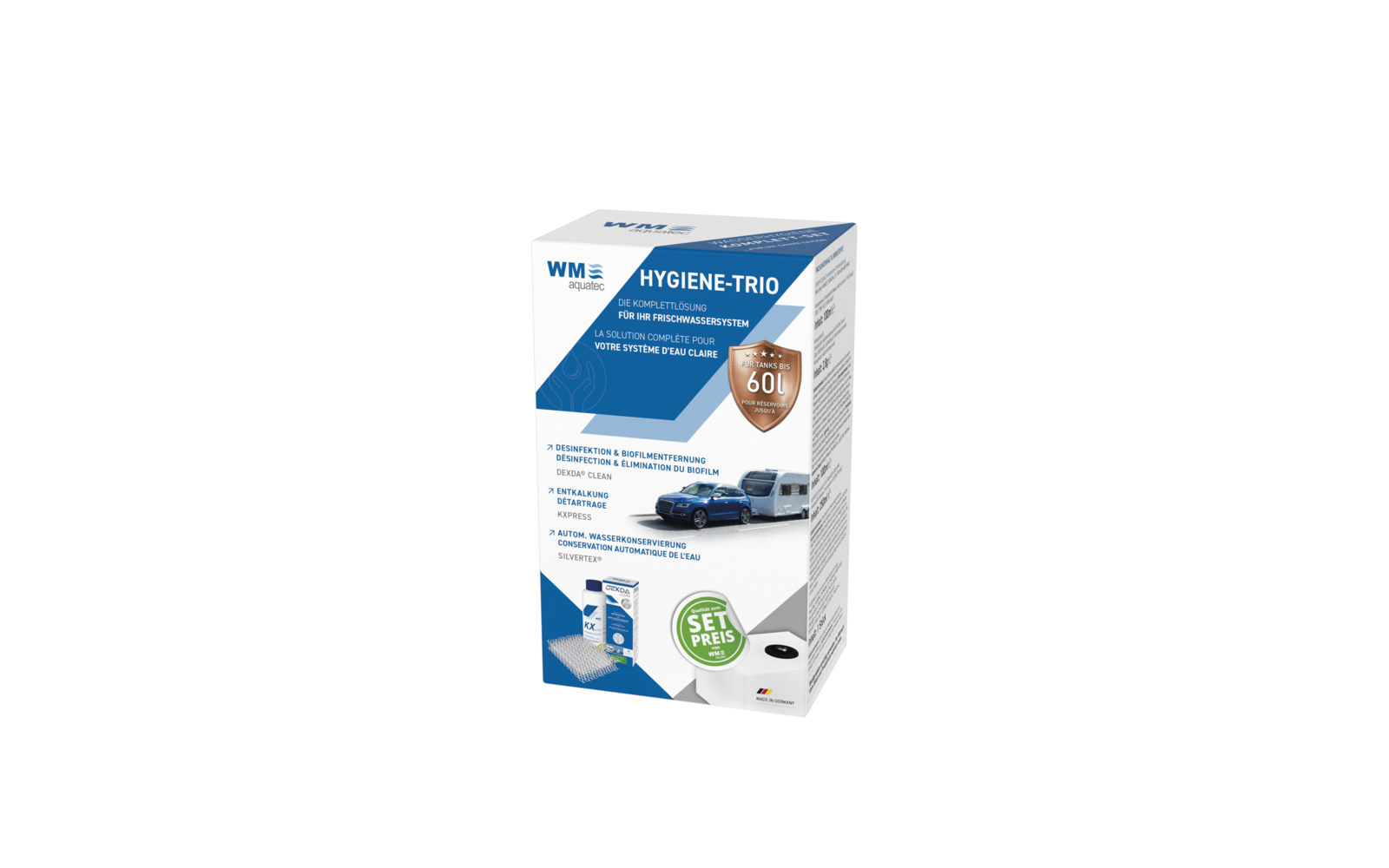 WM aquatec Hygiene-Trio Wasserhygiene Komplettset 60 Liter