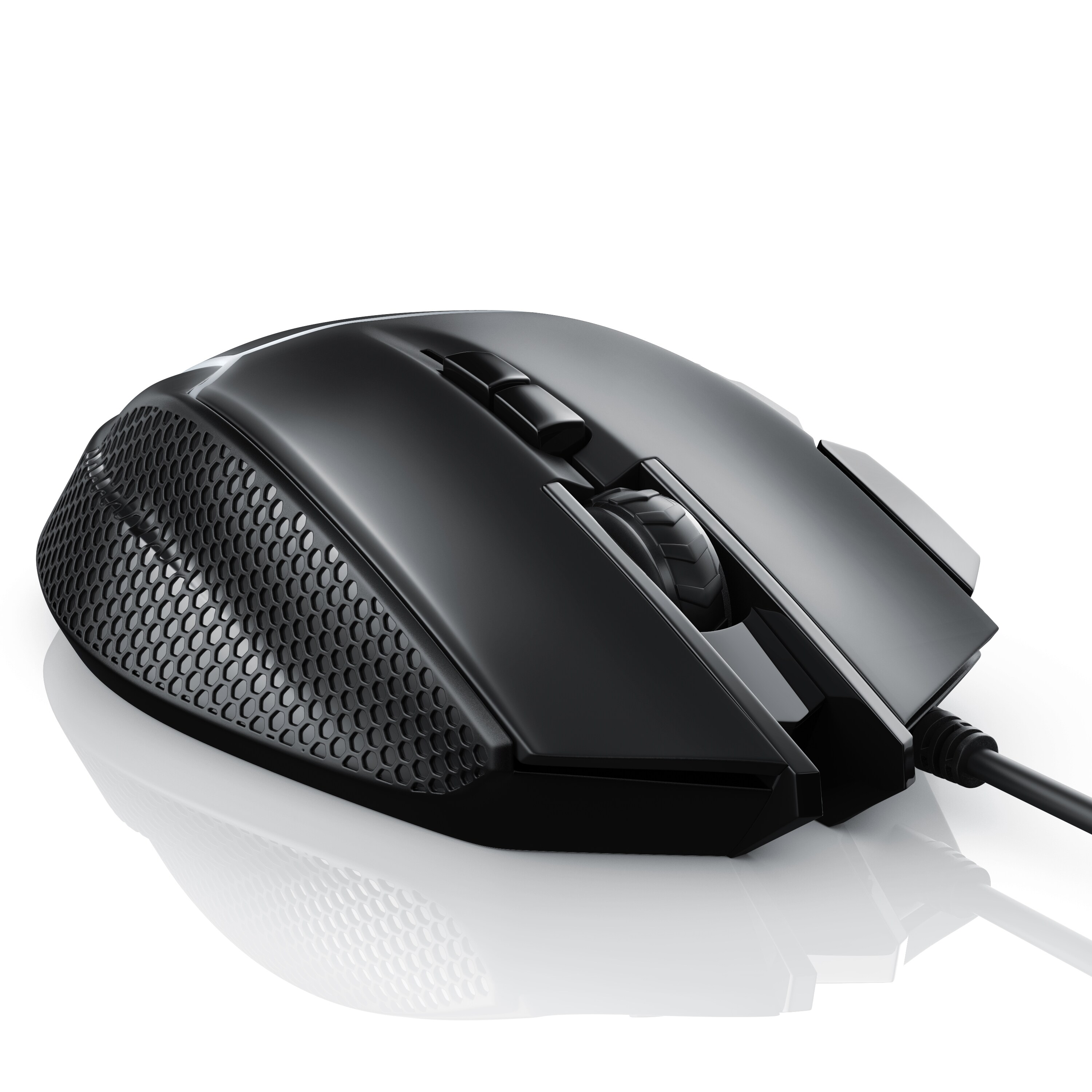 CSL Gaming-Maus kabelgebunden 500 dpi, ergonomisch, 3200 dpi, Abtastrate wählbar, Mouse inkl. Gewichten