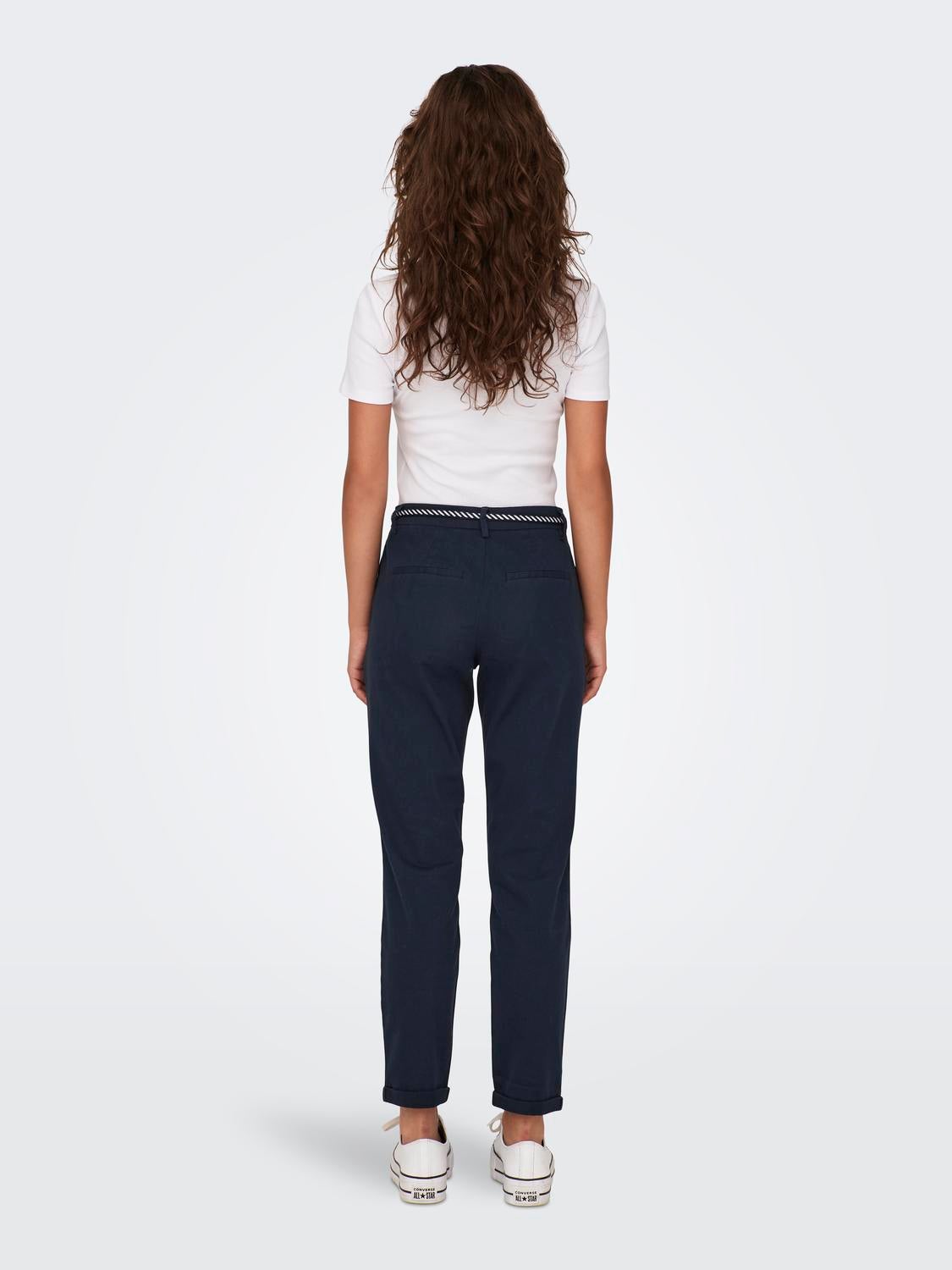 ONLBIANA-MAREE Mittlere Taille Slim Fit Chino Hose Total Eclipse