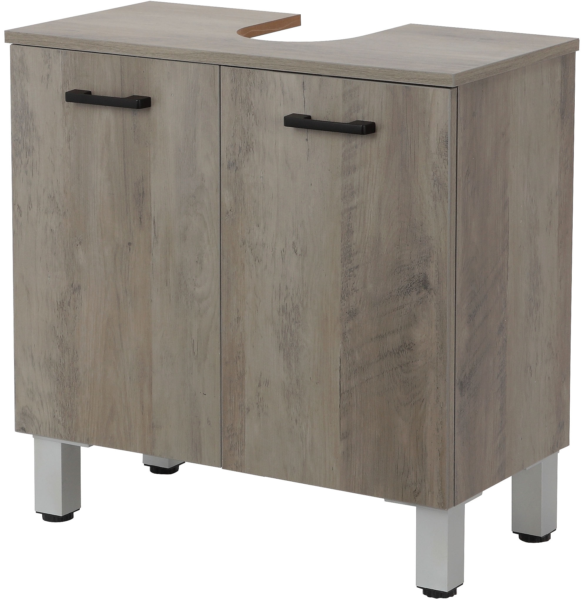 welltime Waschbeckenunterschrank »Florenz,Breite 60cm, 2 Tür, 2 Fächer, mit Siphonausschnitt, MDF-Front« in verschiedenen Farben erhältlich, Badmöbel, Badschrank, Kommode, Bad