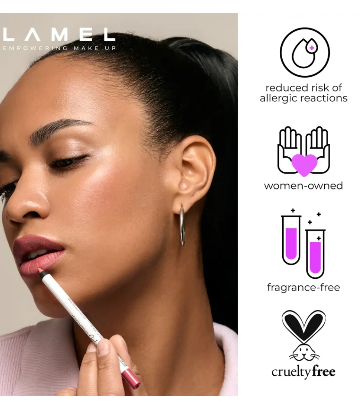 Lamel - Lápis de Contorno Labial Long Lasting - 408: Pink Plum