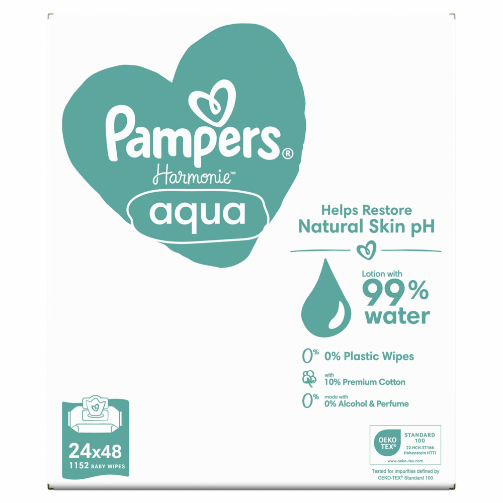 Pampers Billendoekjes Harmonie Aqua24x48 = 1152 stuks
