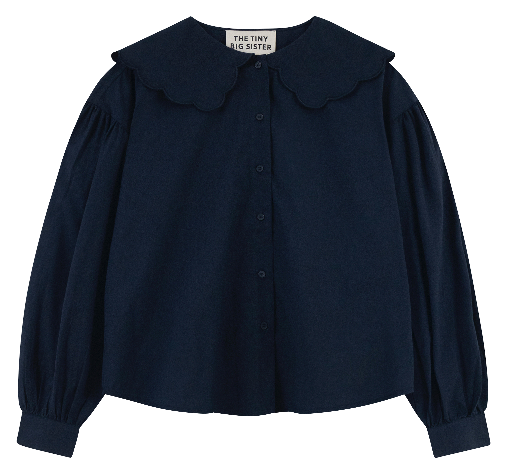 Chemise droite en coton | Bleu