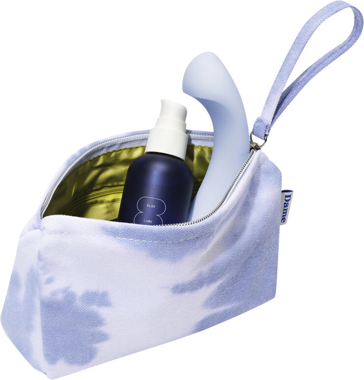Dame Products DAME PRODUCTS - STASH TOY POUCH SKY White/blue