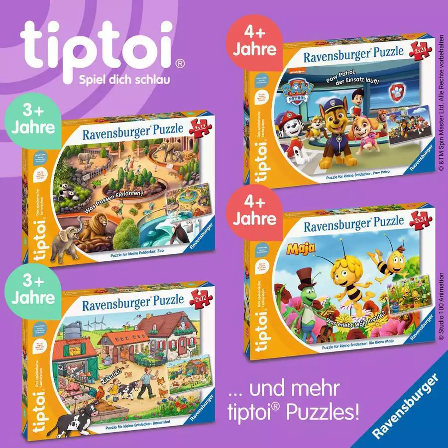 Ravensburger tiptoi® Puzzle für kleine Entdecker: Bauernhof bunt