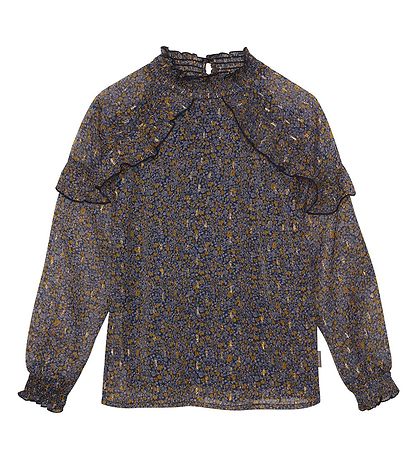Creamie Bluse - Total Eclipse m. Sm? Blomster