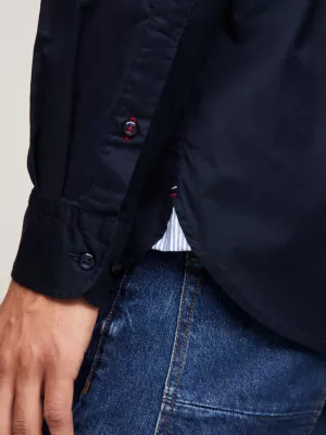 Camisa de corte regular com tingimento natural