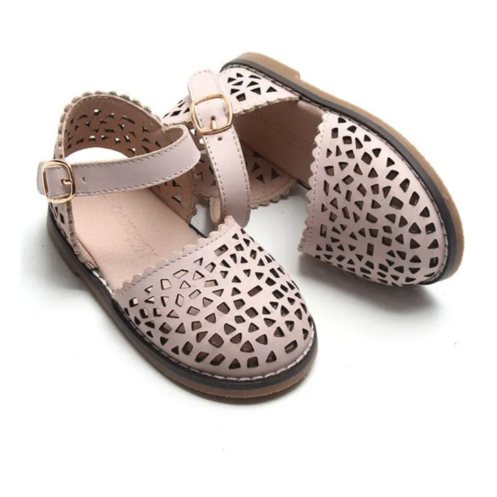 Consciously Baby Sandales Ajourées Pocket Cuir | Rose pâle