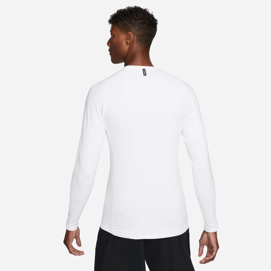 Nike Pro Warm Crew - Blanc/Noir Manches Longues