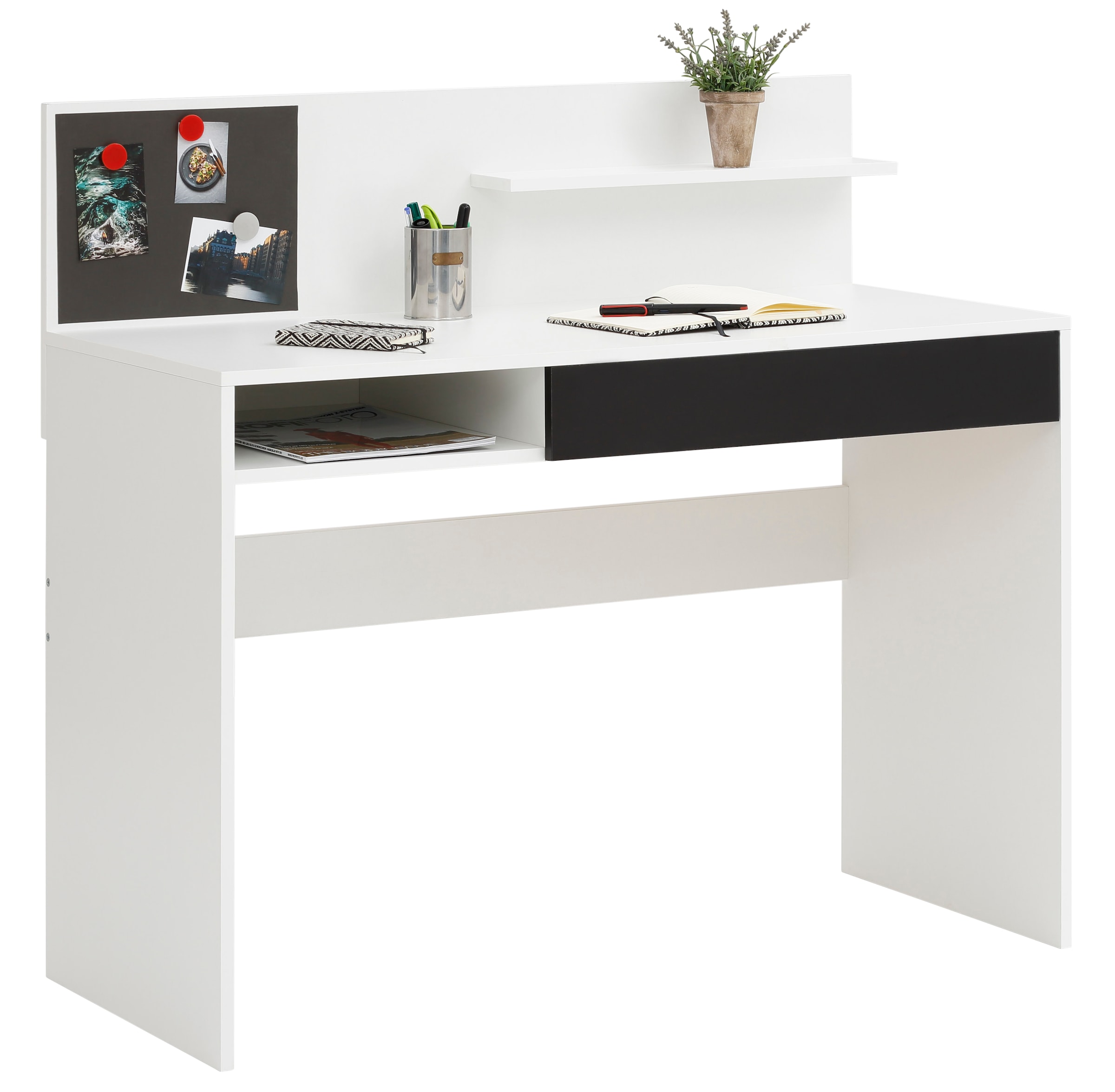 INOSIGN Schreibtisch »Magnet« Magnettafel, grosse Arbeitsfläche, Schubkasten und Ablageboden
