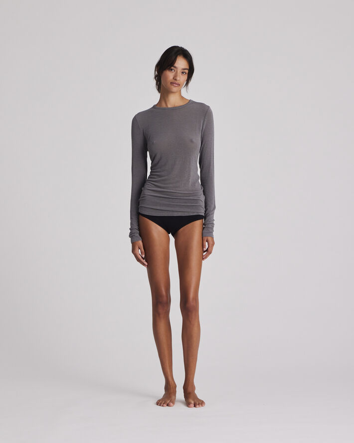 Gai&Lisva Thyra L/S Wool Top Dark gull grey