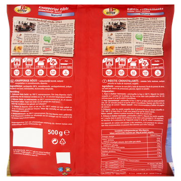 11er Knapperige Rösti Naturel 500 g