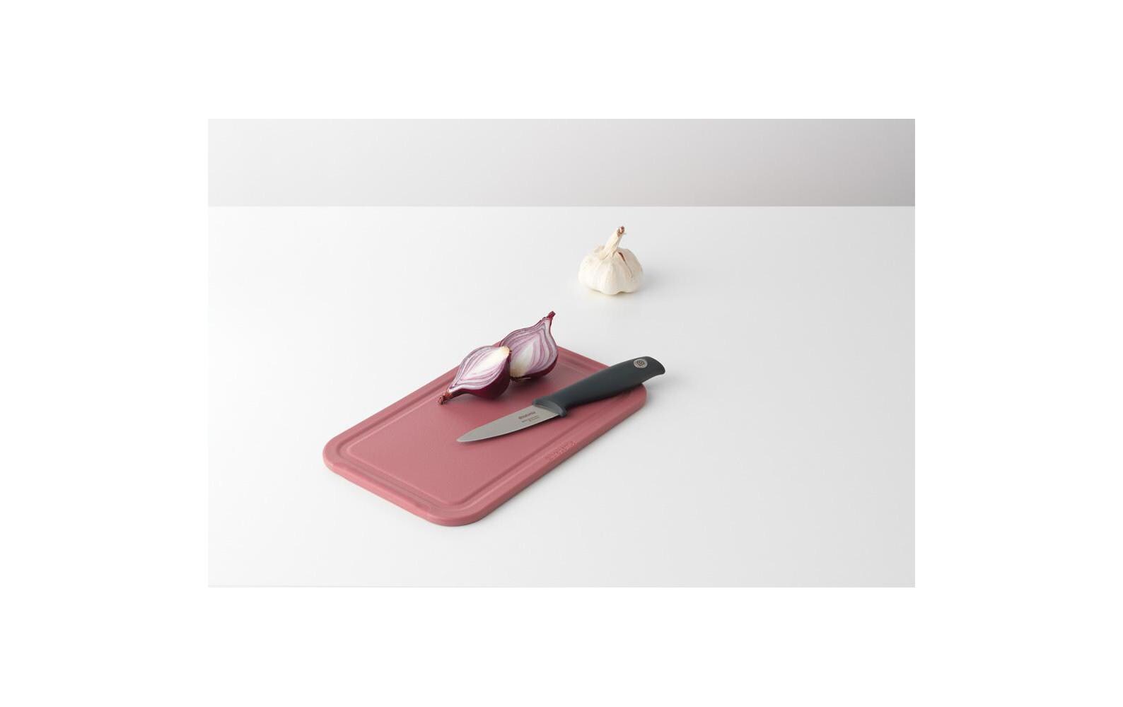Schneidebrett Tasty+ 25 cm x 16 cm, RotRotes Schneidebrett aus Kunststoff