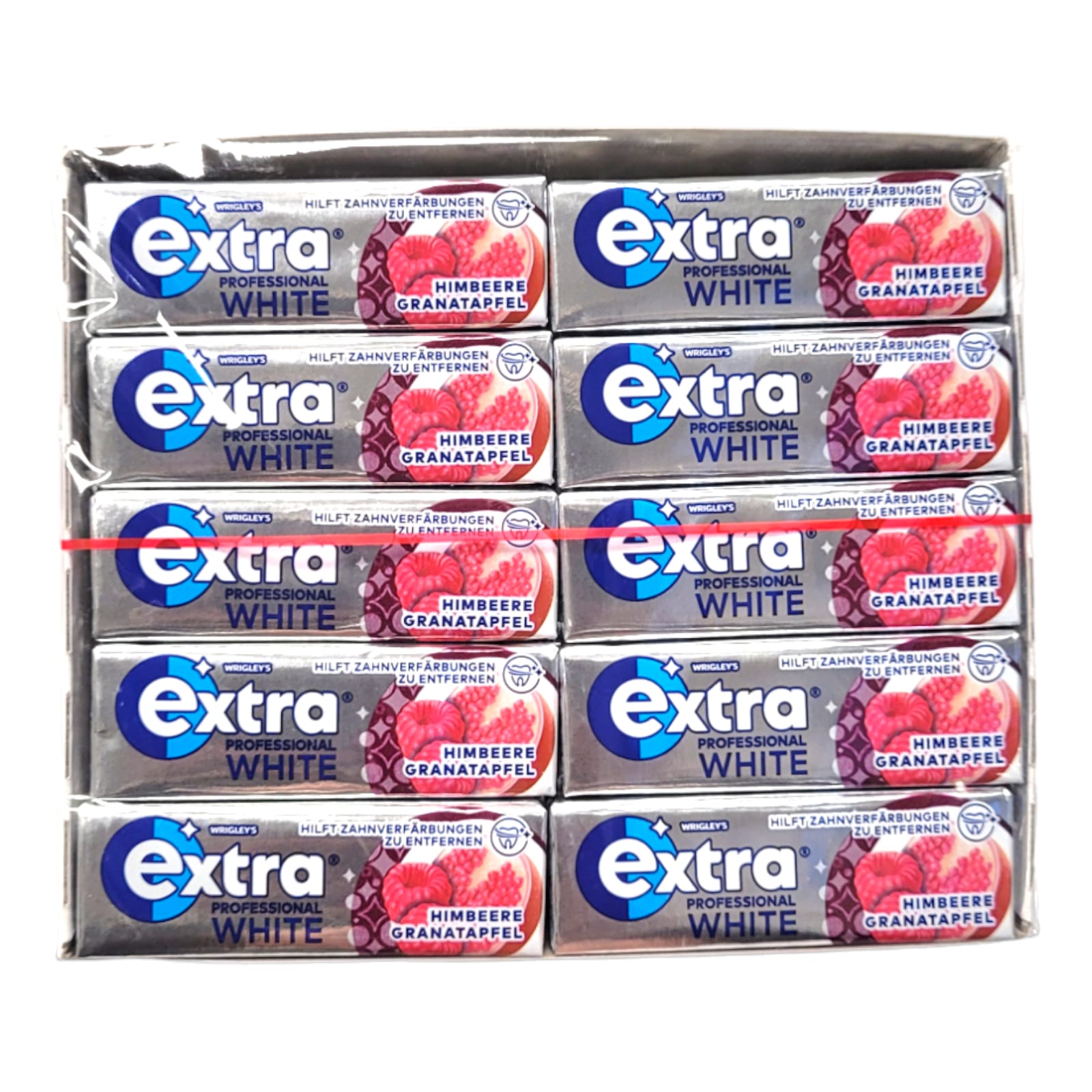 Wrigley Extra Professional White Himbeere Granatapfel Dragee 30 Packungen MHD:22.12.25