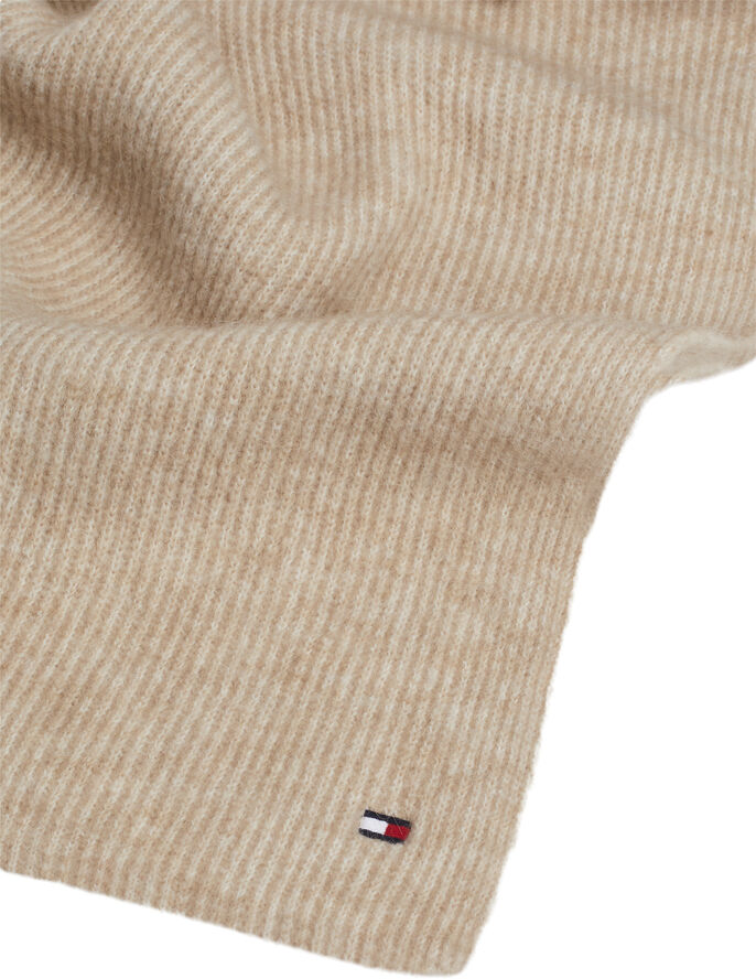 Tommy Hilfiger ESSENTIAL FLAG FUZZY SCARF Beige