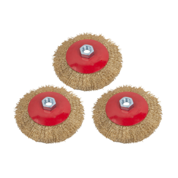 SKIL staalborstel 125mm (3x)voor onkruidverwijderaar weedbuster 0660