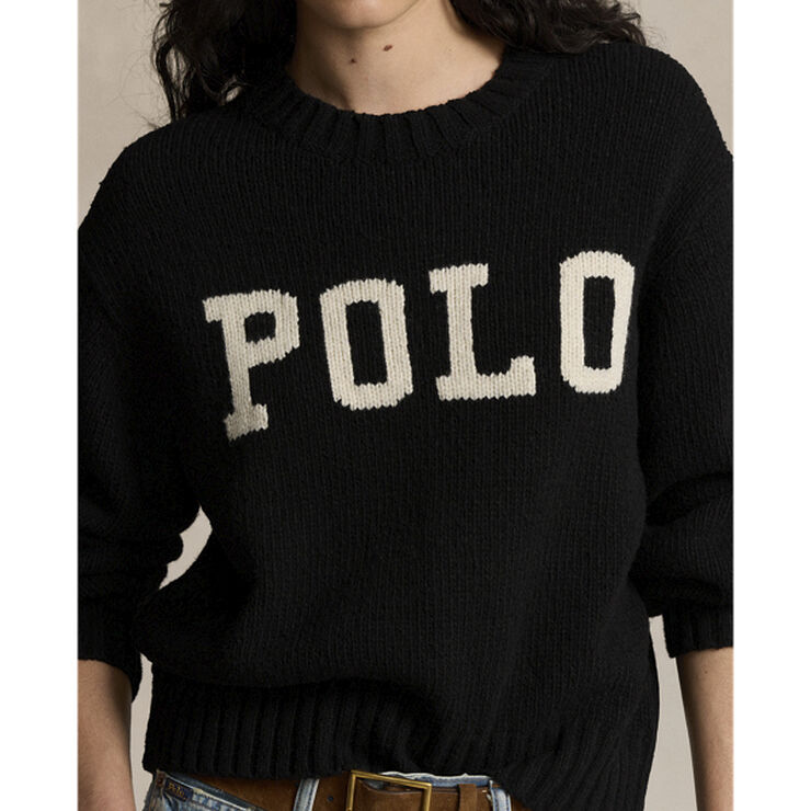 Polo Ralph Lauren Logo Crewneck Sweater Polo black/cream