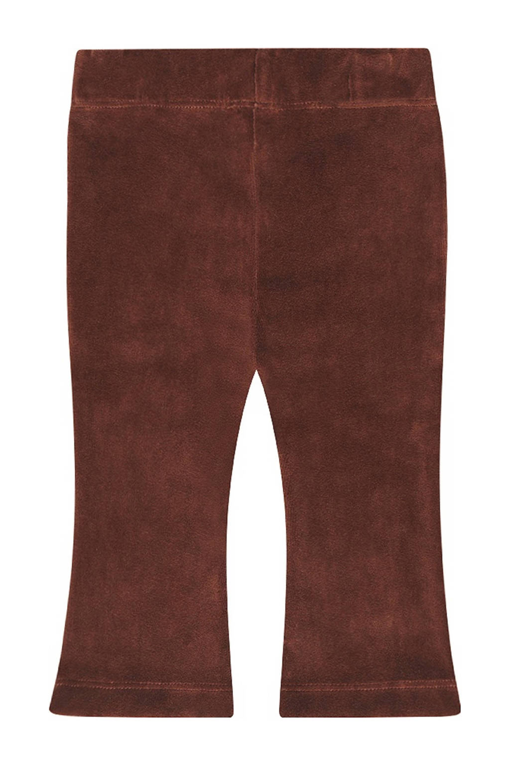 Dirkje high waist flared broek bruin