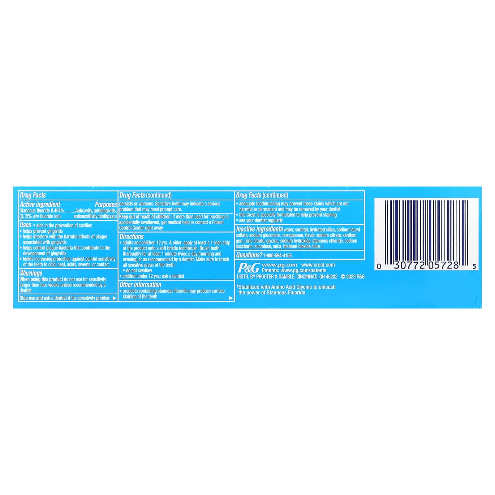 Crest, Pro Health, Fluoride Tandpasta, Whitening, 4.3 oz (121 g)
