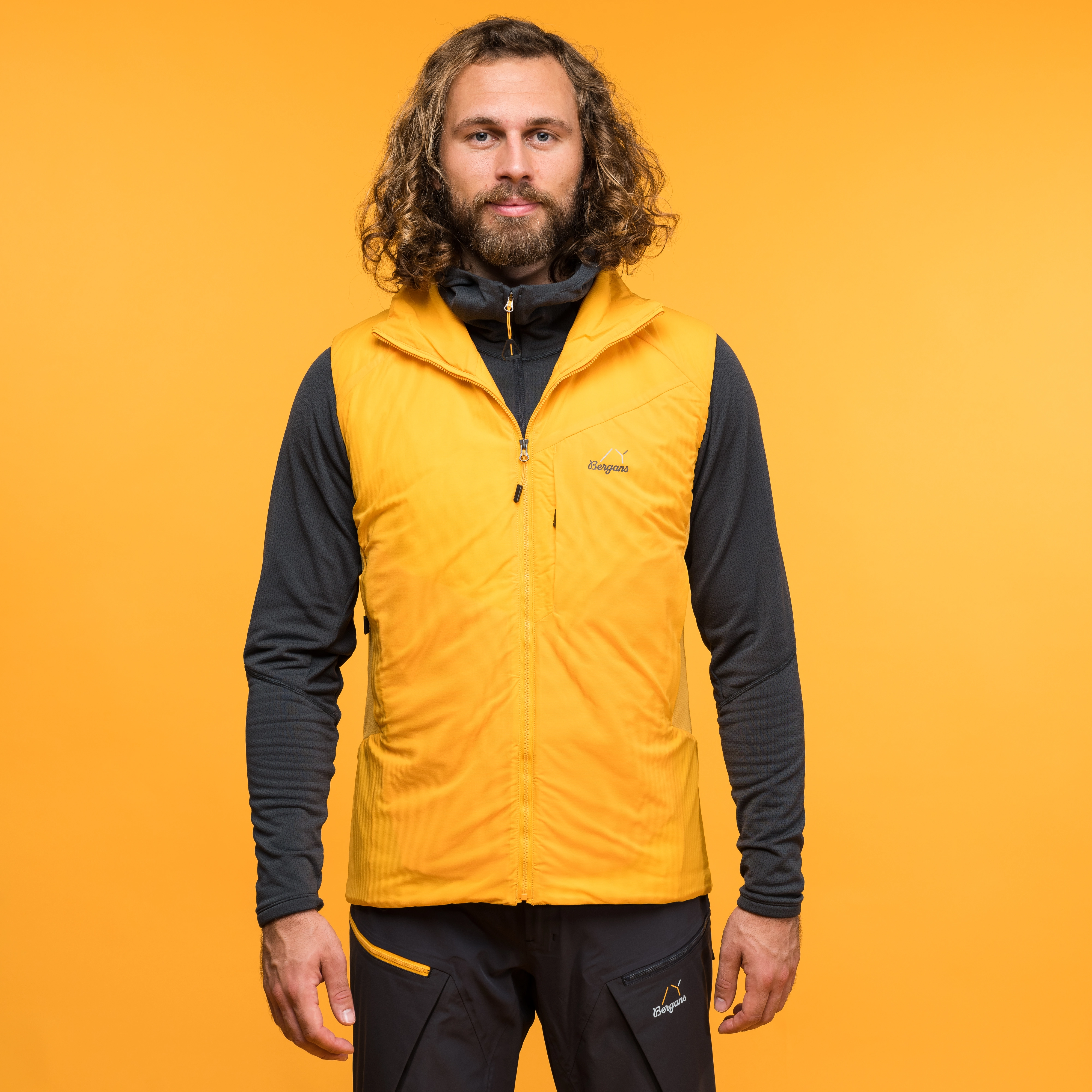 Y MountainLine Light Insulated Air Vest Men Mango Yellow