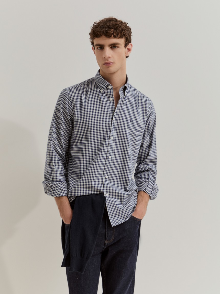 Camisa regular fit xadrez