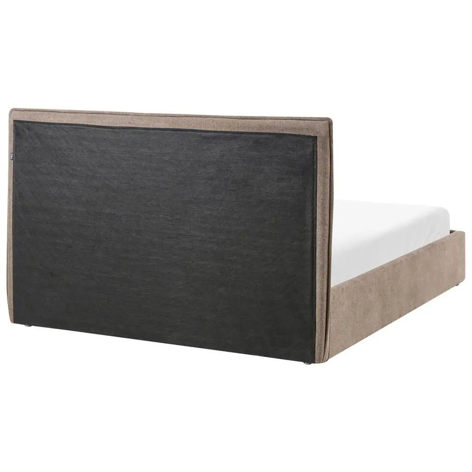 TARASCON - Tweepersoonsbed - Taupe - 140 x 200 cm - Stof