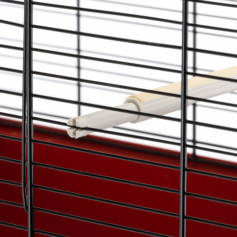Ferplast cage rectangulaire pour oiseaux exotiques et canaris rekord 3, livrée avec accessoires et mangeoire tournante, métal