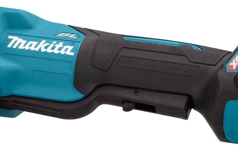 Makita GA029GM201 40 V Max Haakse slijper 125 mm 4,0 ah accu (2 st), snellader, in mbo,x met veiligheidsschakelaar