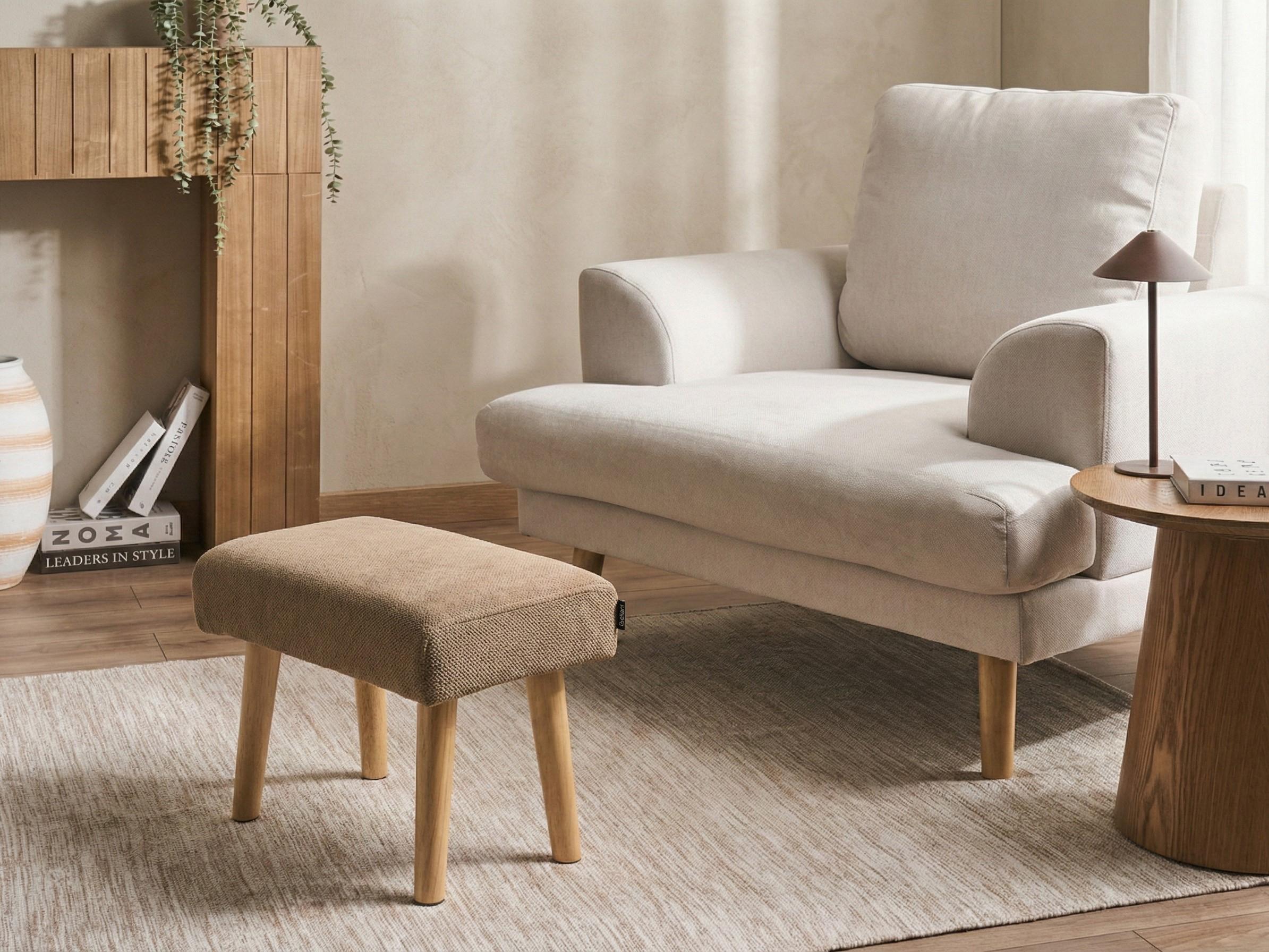 Hocker TAKOMA Stof Bruin