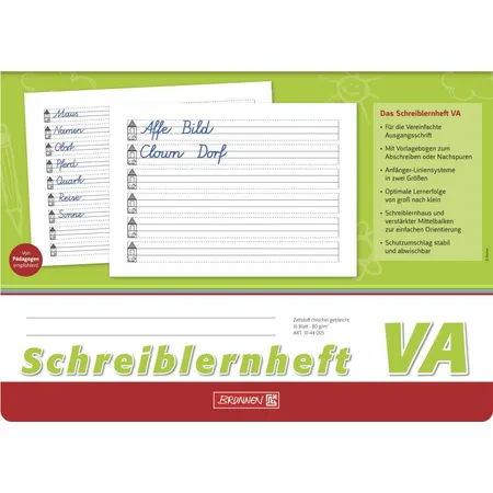 BRUNNEN Schreiblernheft, 80g/m², A4 quer, 16 Blatt