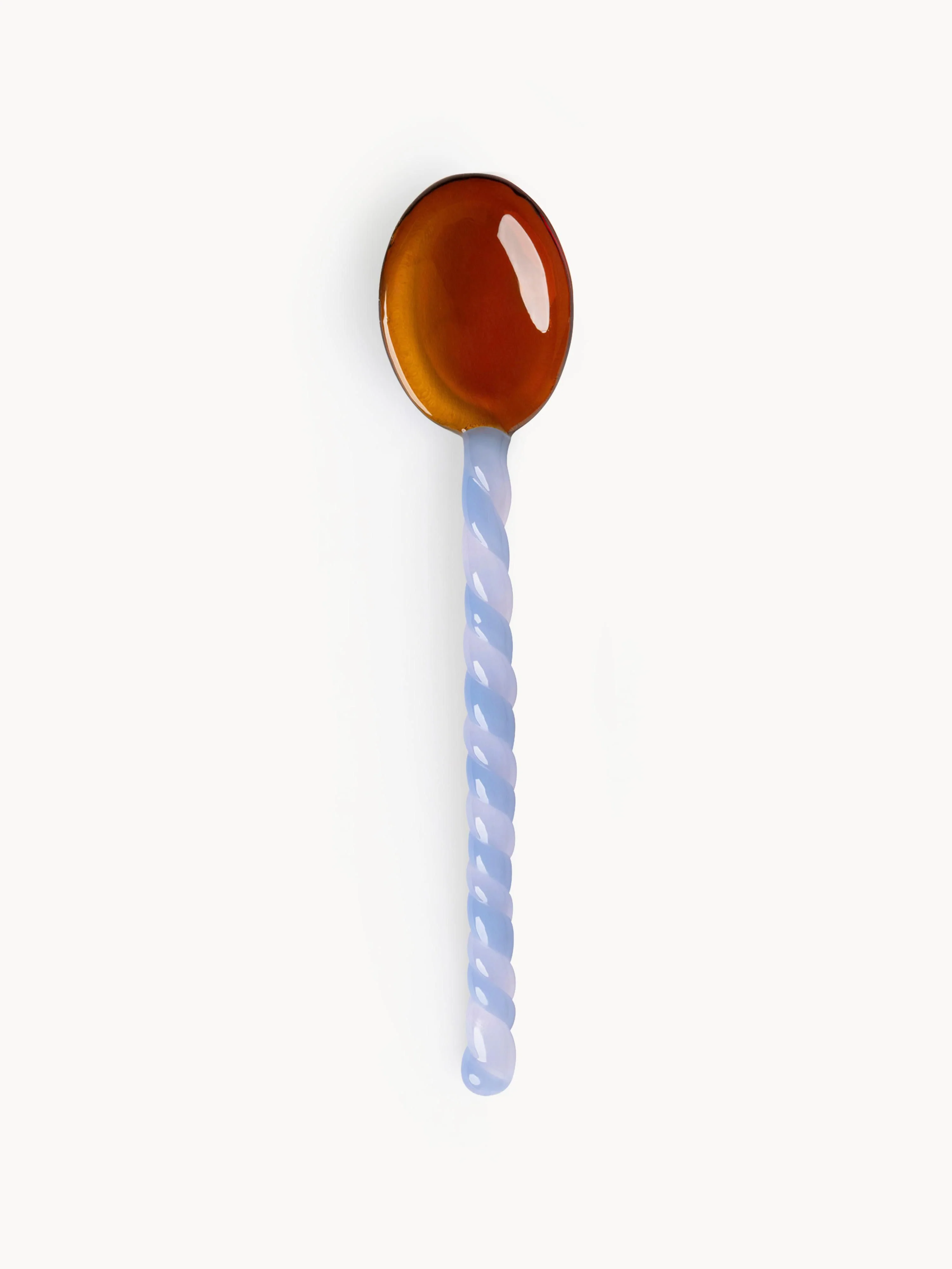 Handgemaakte glazen lepel Duet uit borosilicaatglas, 4 stuks