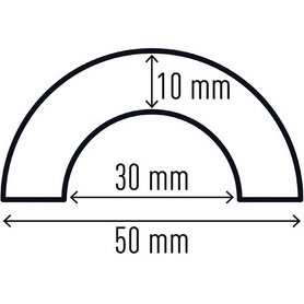 Profilé de protection pour tubes P30, longueur: 1 m