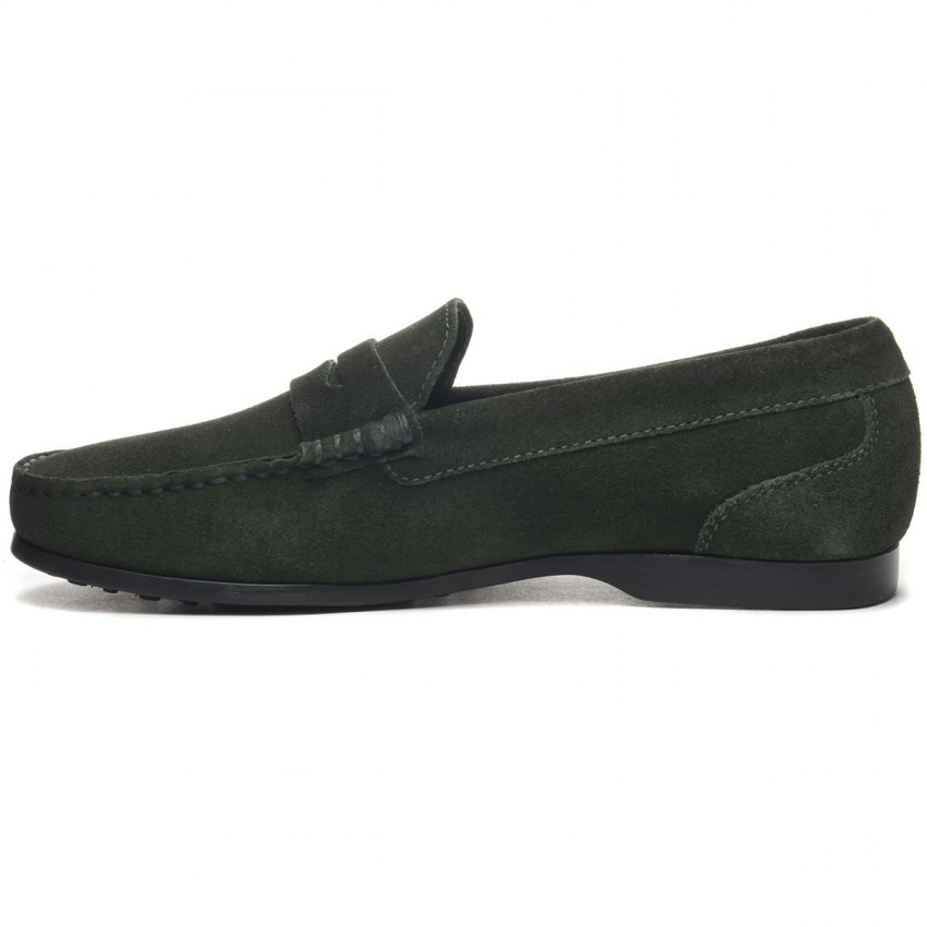 BYRON SUEDE Green Dark Depths MOCASSIN-Mocassin pour homme en cuir suede
