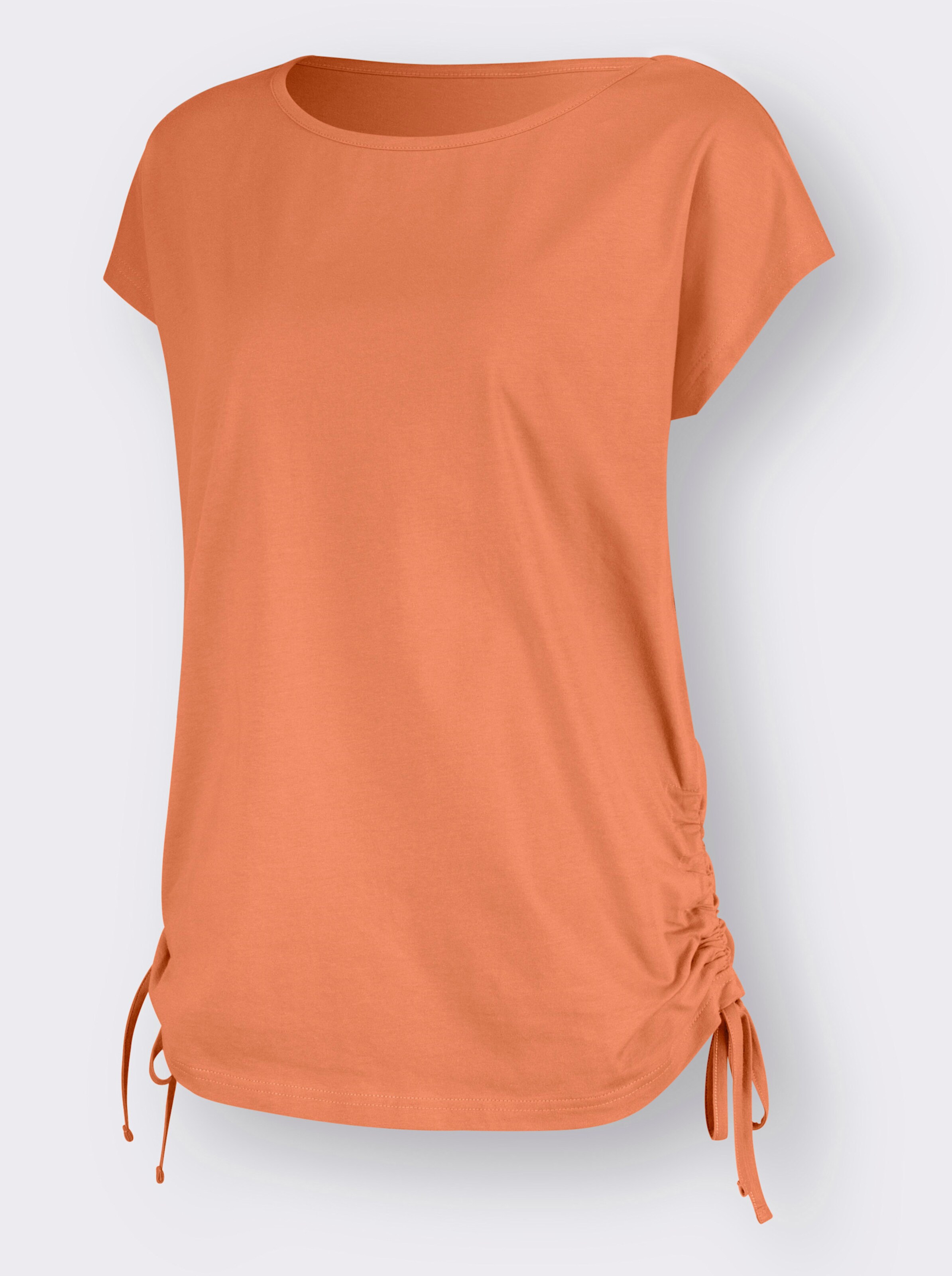 Kurzarmshirt mit U-Boot-Ausschnitt