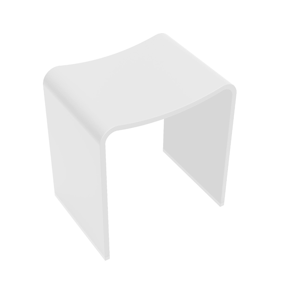 SHOWMODEL: Mueller douchekruk Solid Surface mat wit