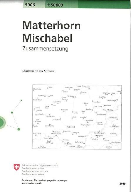 BUNDESAMT - 5006 MATTERHORN MISCHABEL ECHELLE 1 50 000