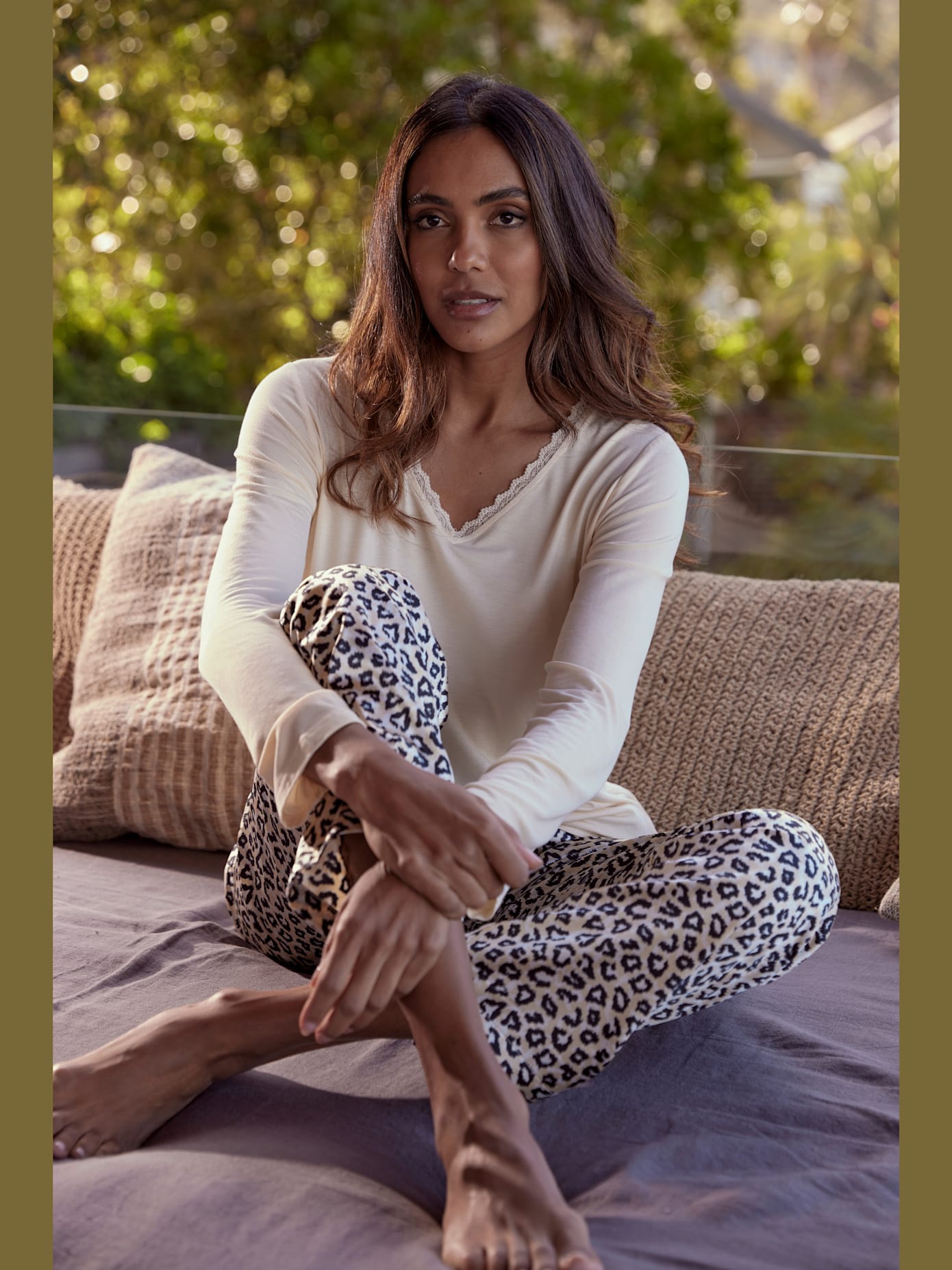 Bas de pyjama pantalon de pyjama à imprimé animal