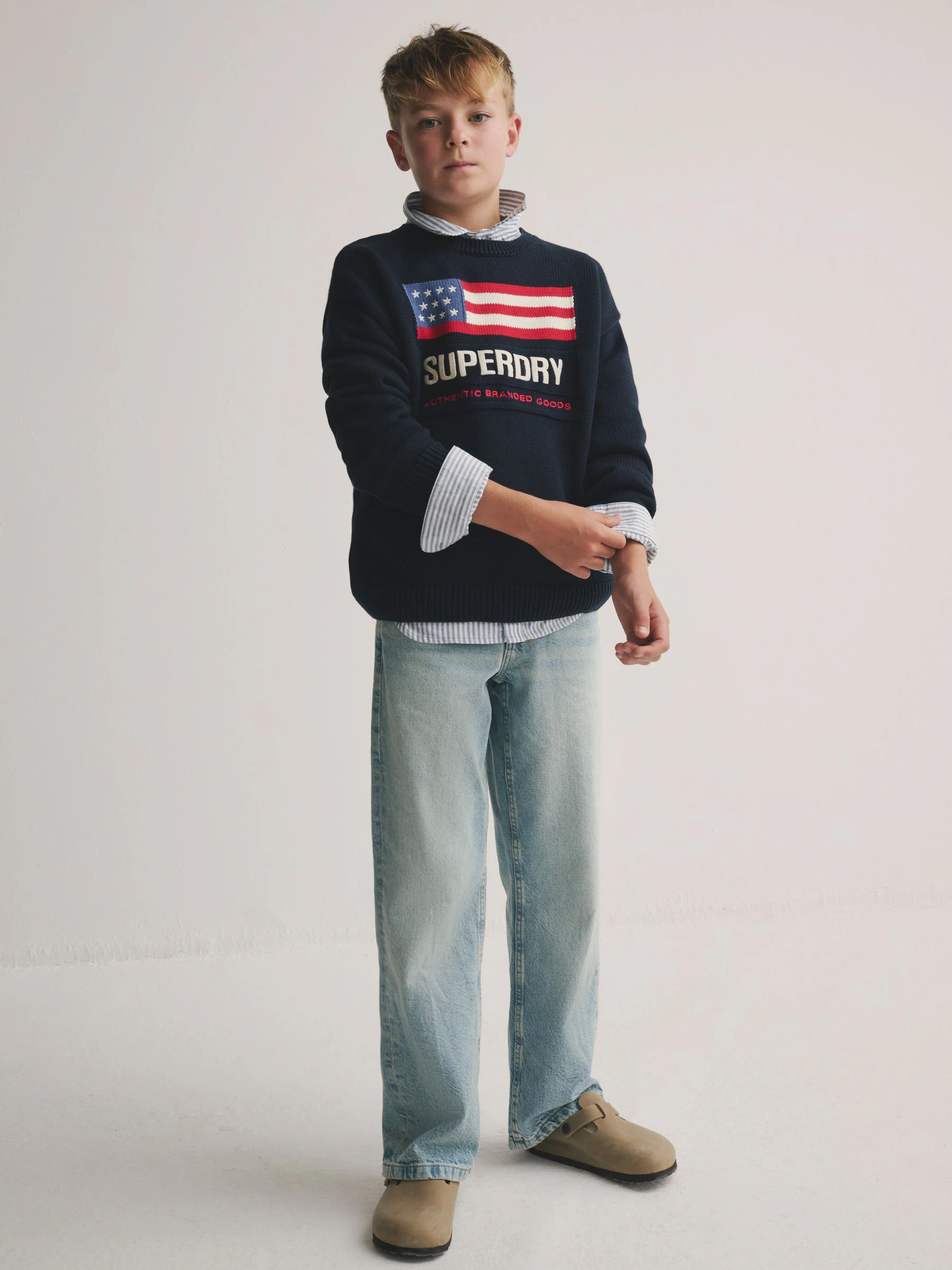 Marineblauw - Superdry gebreide trui