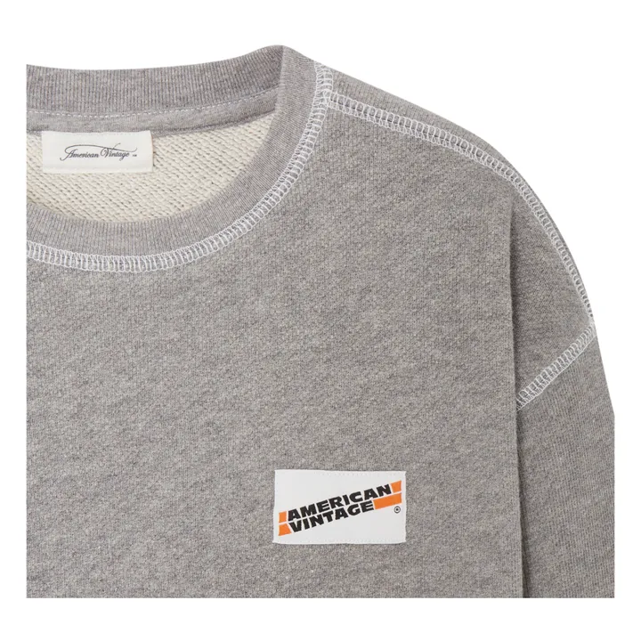 American Vintage Sweat Coton Bio | Gris chiné