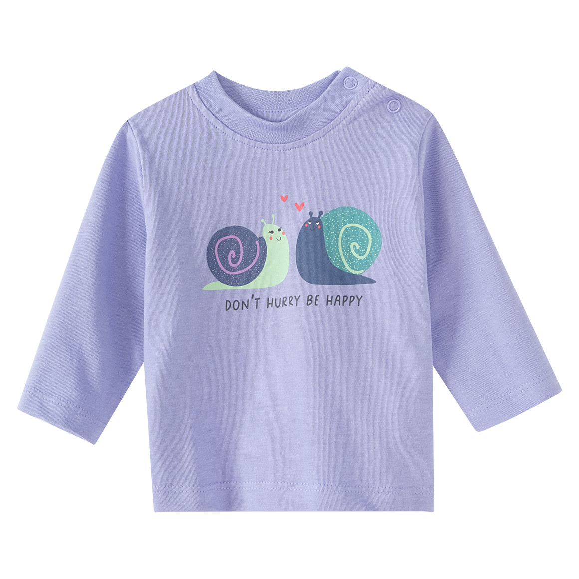 Topomini 2 Newborn Langarmshirts aus Bio-Baumwolle helllila / creme