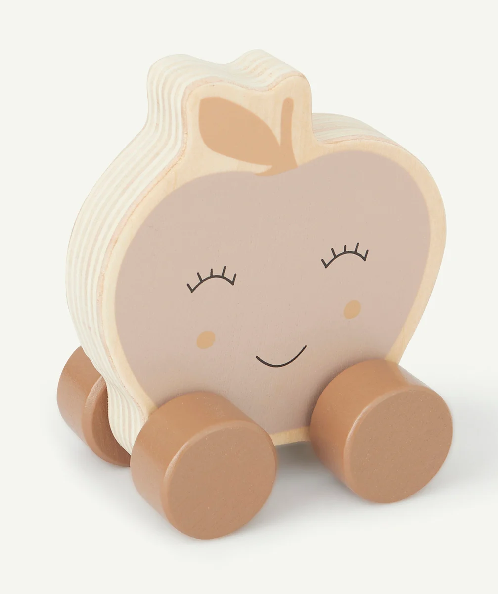 JOLLEINJOUET POMME SUR ROULETTE EN BOIS