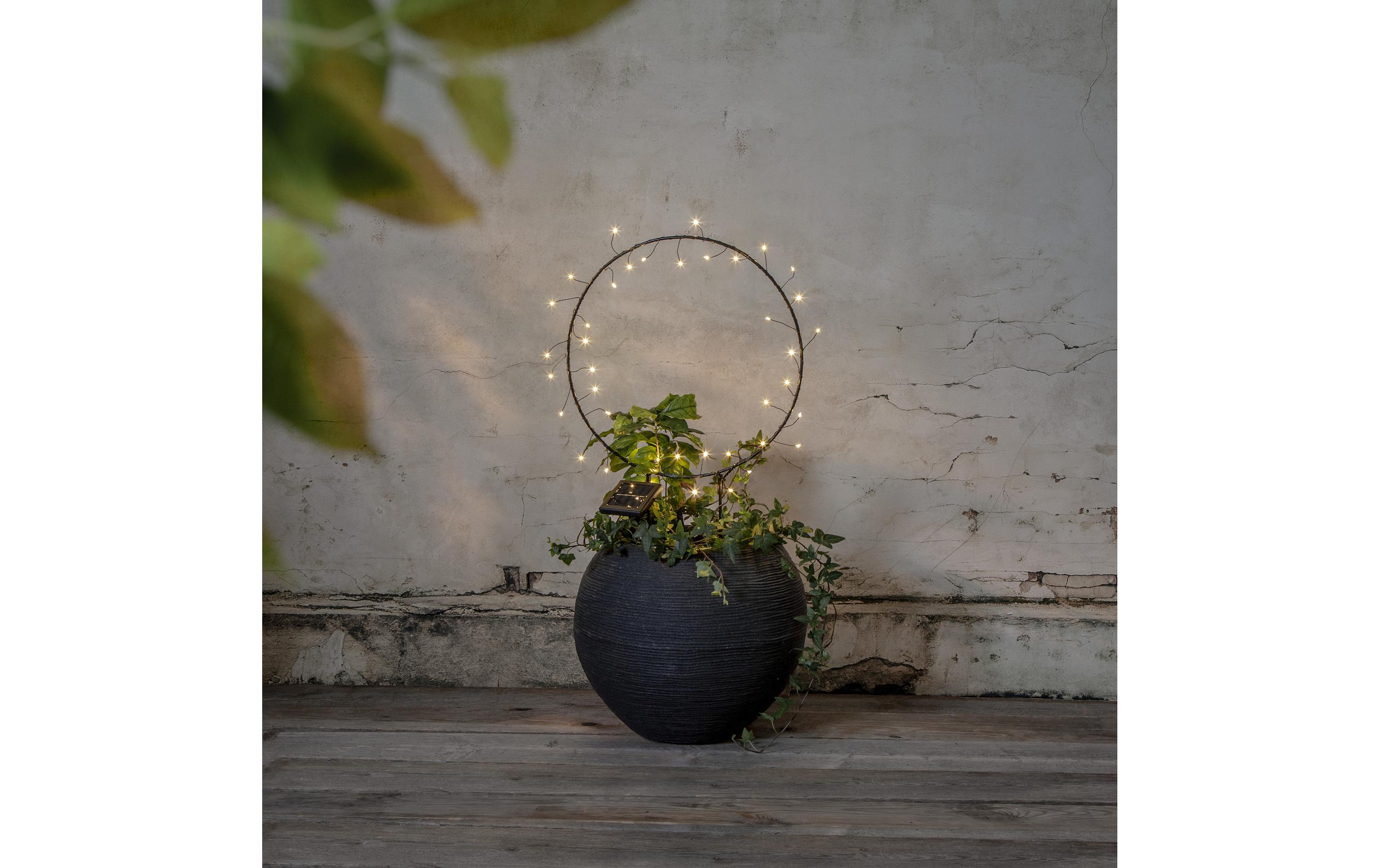 Gartenlicht Solar Barlumi, 40 LEDs, SchwarzLichtbogen mit 40 LEDs